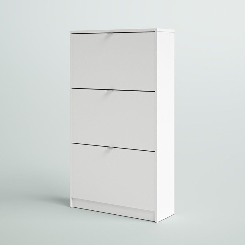 Domini 10 Pair Shoe Storage Cabinet, White