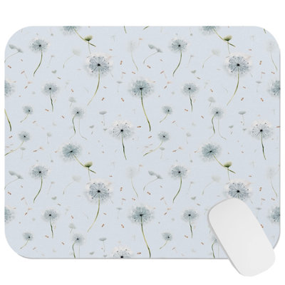 Botanical Dandelions V Modern Dandelion Gaming Cute Office Laptop Desk Pad Gift Mat Square Rectangle Non-Slip Mousepad