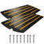 Rampe de trottoir, montée de 2,6 po, rampes d’allée en caoutchouc, rampe de seuil de capacité de poids robuste de 33069 lb, rampes de pont en bordure pour trottoir de garage de quai de chargement, ensemble de rampe extensible
