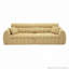 Canapé tissé à compression en chenille rayée, canapé compact à rangée droite avec éponge haute densité, canapé économiseur d'espace requis sans assemblage pour salon, appartement, bureau-129595791
