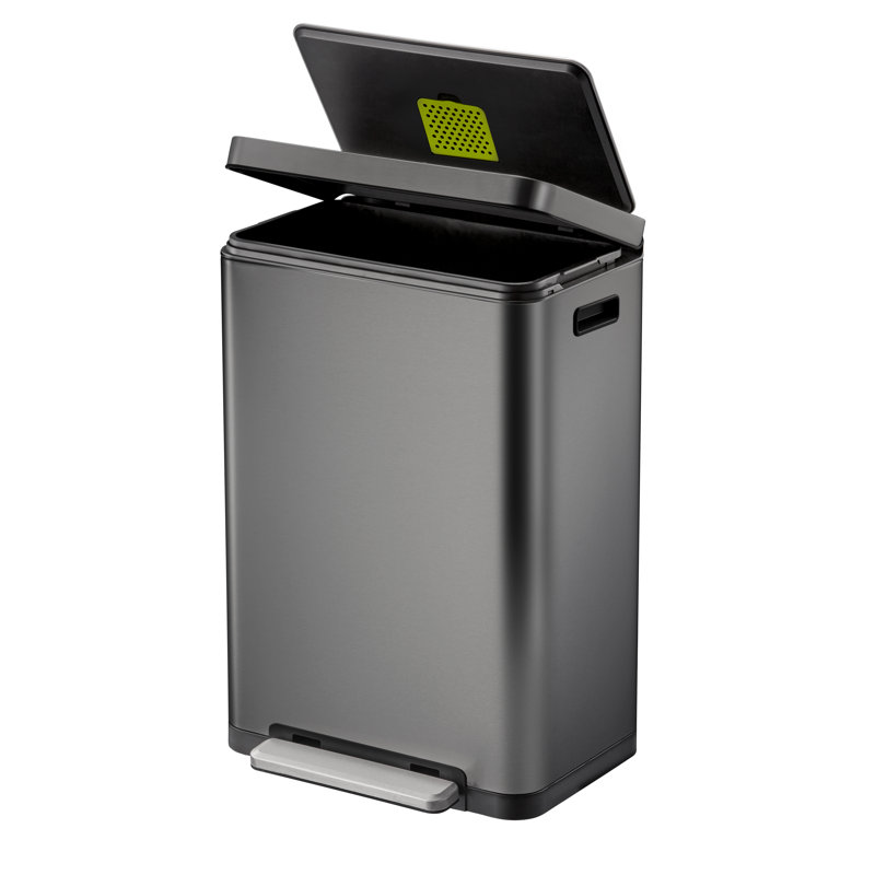 X Cube Kitchen Step-On Rubbish Bin, Matte Titanium Grey, 45, 165.60cm H x 109.72cm W x 84.83cm D