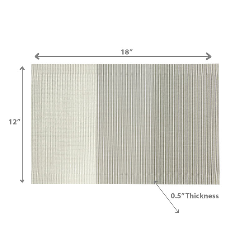 PVC Geometric Placemat, Gray