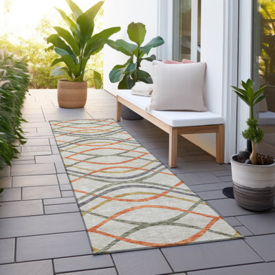 Lamanna Washable Abstract Indoor / Outdoor Rug