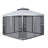 10' X 10' Patio Gazebo With Mosquito Net And Corner Shelves