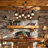 8-Light Industrial Wooden Chandelier