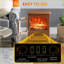 Foyer électrique, poêle autoportant avec flammes DEL, brun foncé | 750 W / 1500 W | Brun | Métal-104731267