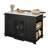 Charlien Rolling Mobile Kitchen Island With Stainless Steel Counter Top, Power Outlet & Drop Leaf-667322256