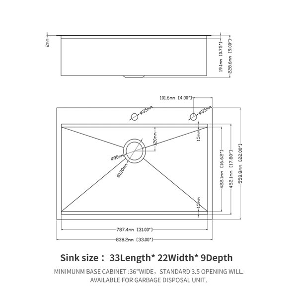 Dimensions du produit
