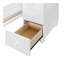 Lit superposé simple au-dessus d'un lit double en bois avec bureau, tiroirs, tablettes et armoire, lumière DEL (blanc + orange)