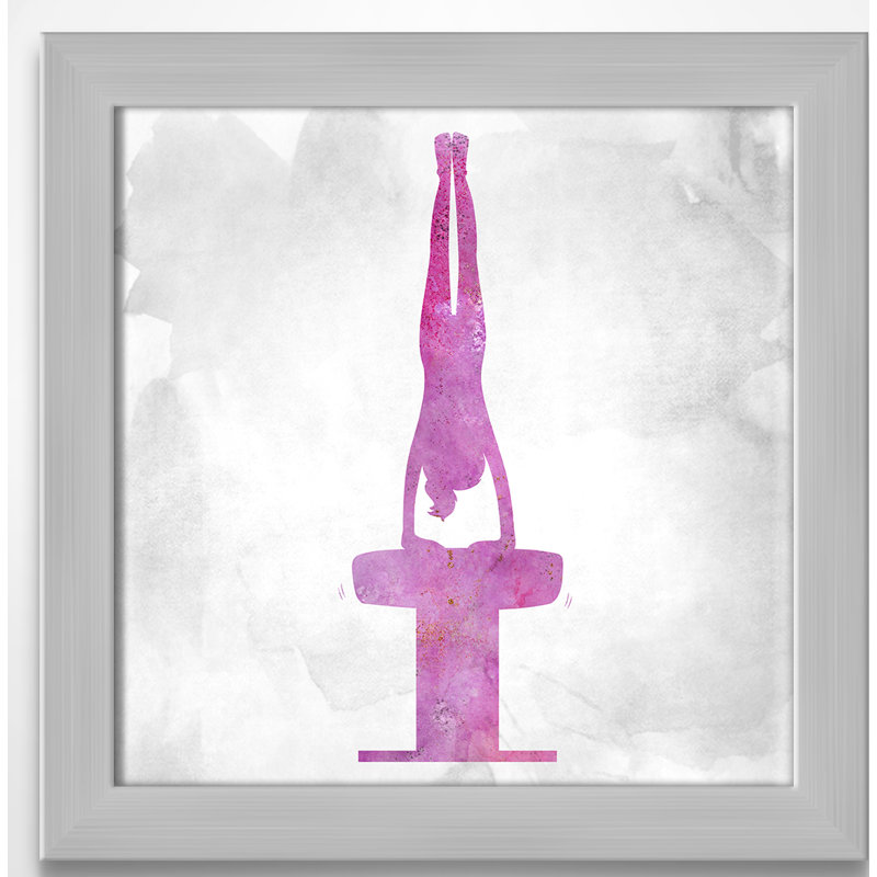 Gymnastique 1, H 14 po x l 14 po x P 0,63 po, Encadré plat argent