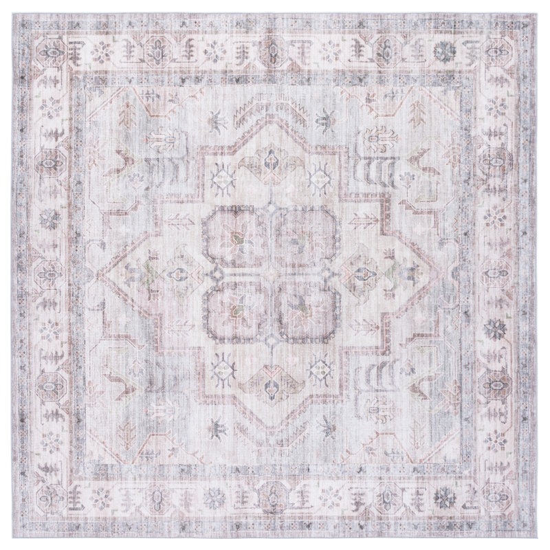 Tapis oriental lavable à la machine Arizona 328 Performance, Carré 6 pi