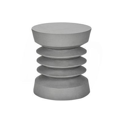 Accent Table, 25"H, Indoor Or Outdoor, Side Table, End, Bedroom, Living Room, Nightstand, Round, Grey, Contemporary, Modern