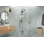 Halo 60 in. x 48 in. x 78 in. 90-degree Fully Frameless Glass Hinged Shower Enclosure-1911955220