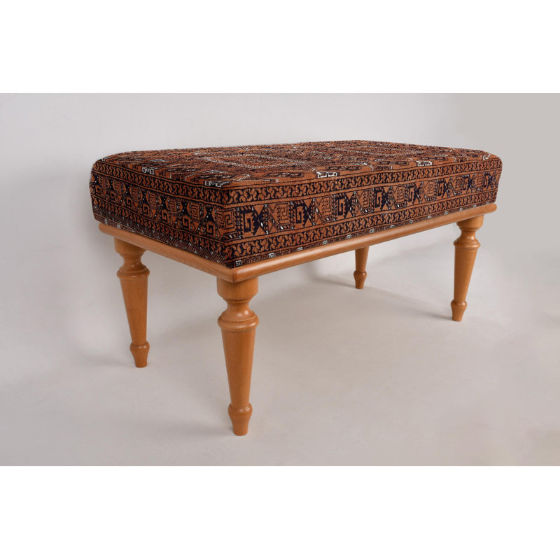 Banc de repose-pieds, banc à motif ethnique, meubles de cuisine, banc rembourré, banc à tapis turc, banc Kilim, banc de décoration intérieure, banc fabriqué à la main