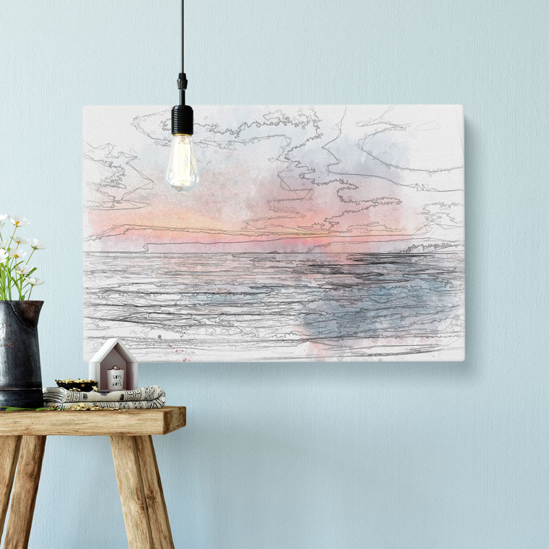 Sundown In Sri Lanka - Wrapped Canvas Painting, 35cm H x 50cm W x 3cm D