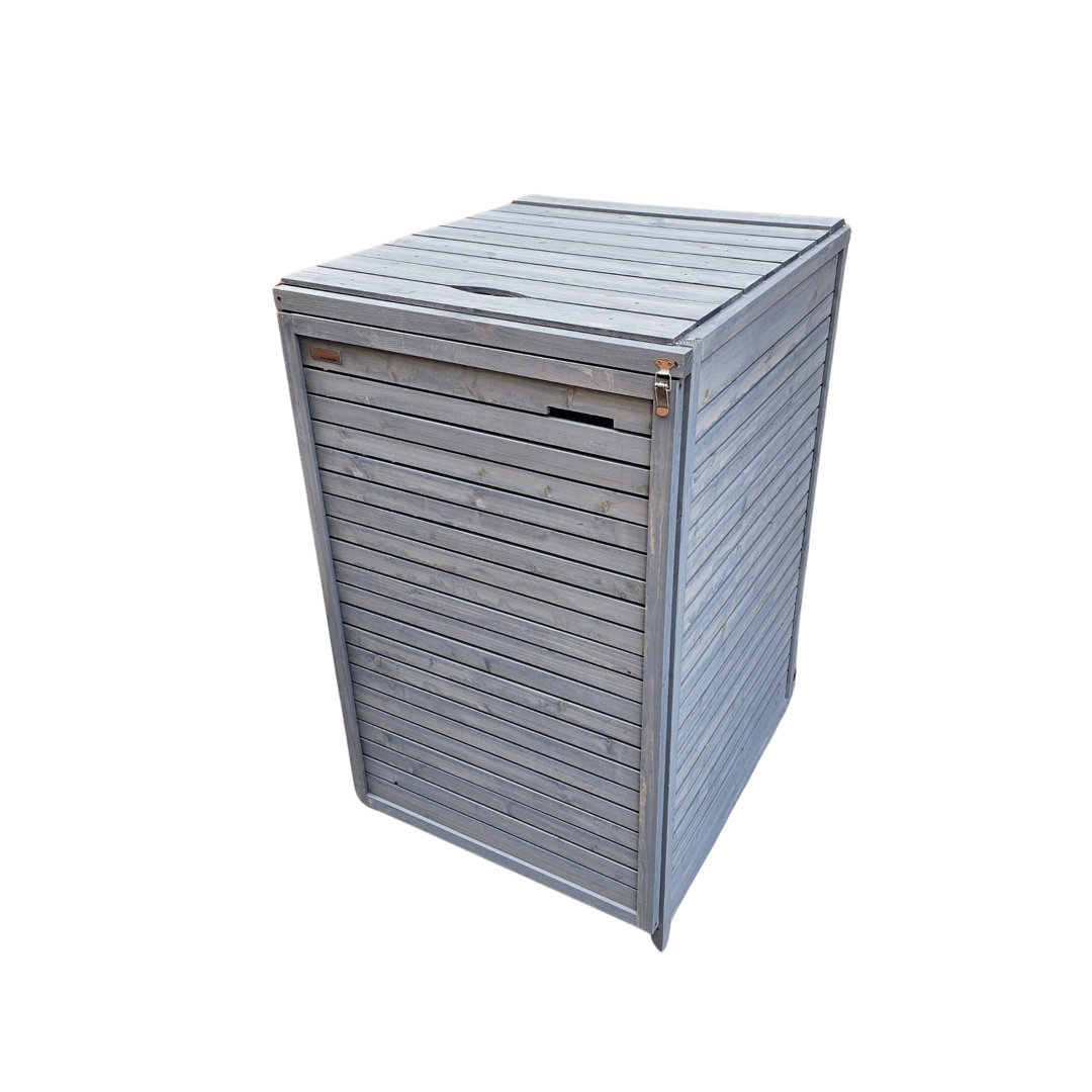 68cm x 1.14m Grey Wooden Outdoor Garden Wheelie Bin Store Storage for 1 Bin - Samuel Alexander | TJ Hughes - Image 2