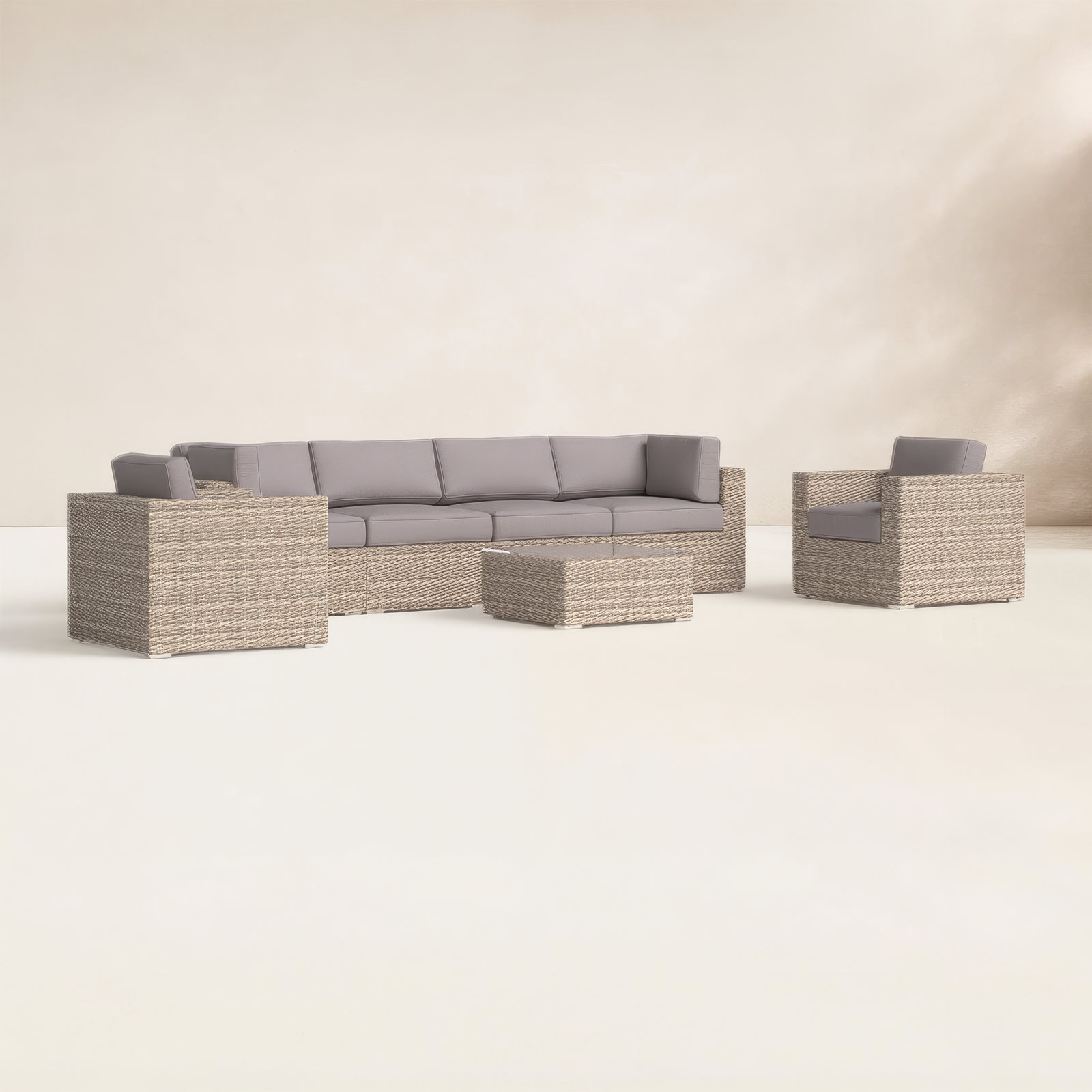 Franke 6-Person Sunbrella® Patio Seating Group, Sunbrella Taupe