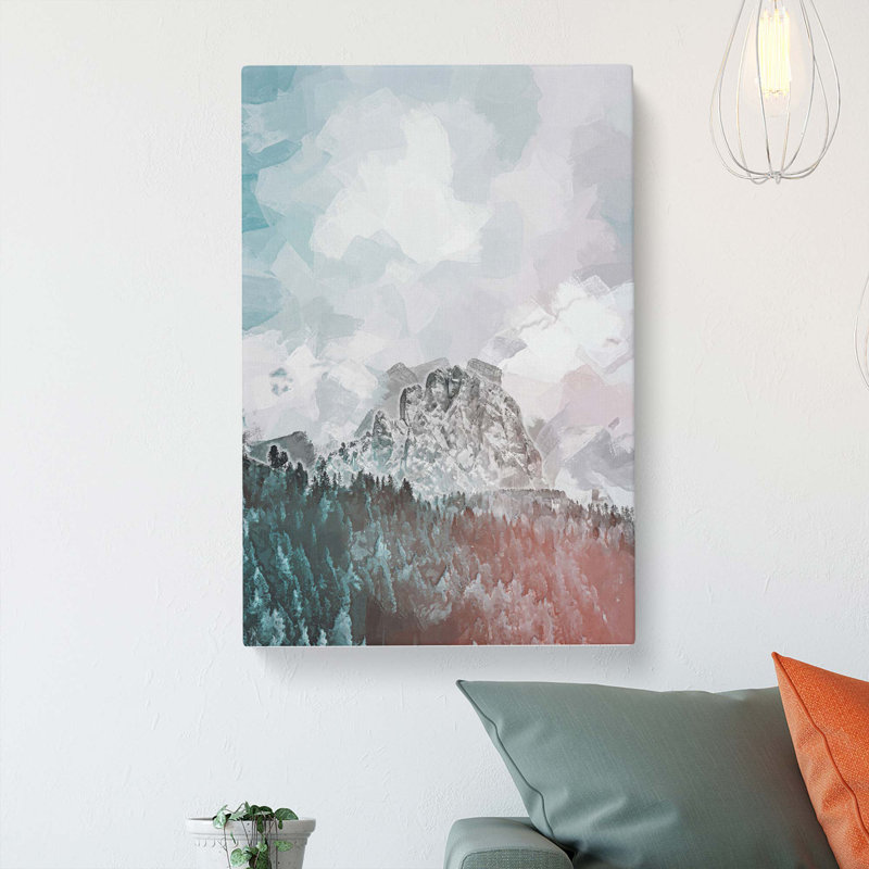 Mountain View In Abstract - Wrapped Canvas, 91cm H x 60cm W x 3cm D