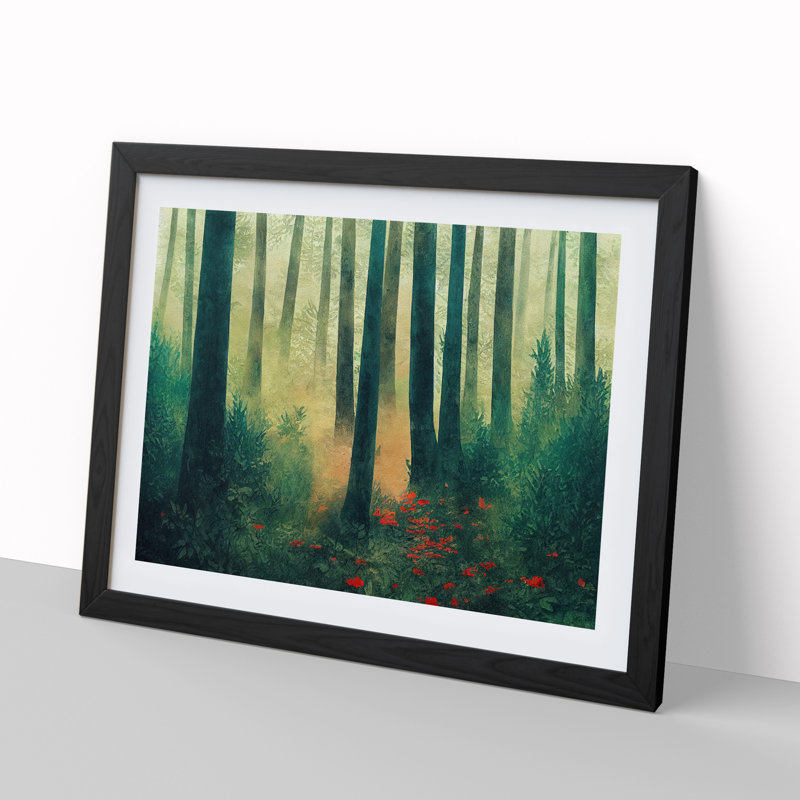 Forest Vol.3 - Single Picture Frame Print, Black Framed, 46cm H x 64cm W x 2cm D