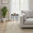 Capri 24.75" Round Glass Top Side End Table, Silver Accent Table with Melting Drip Design Base-1060498884