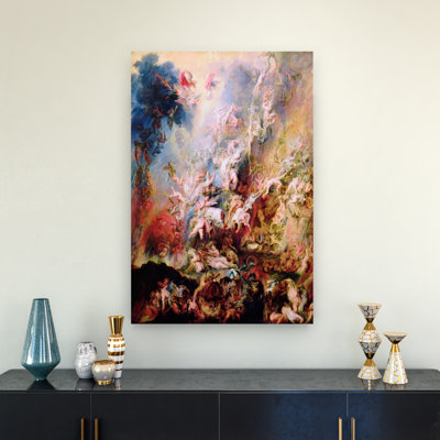 La chute des damnés, impression d'art classique orchidée contemporaine colorée