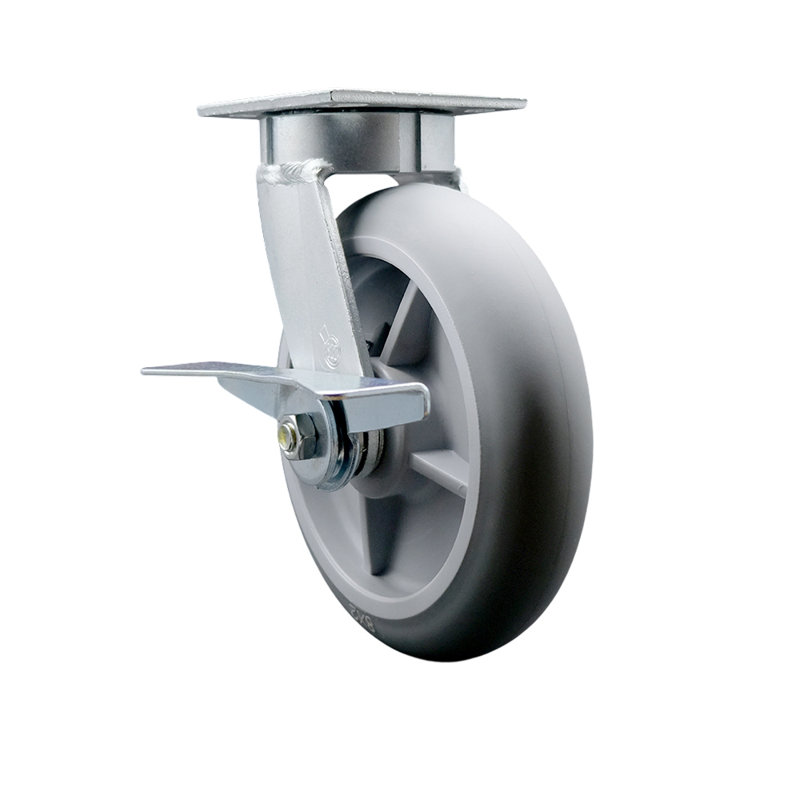 Kingpinless Thermoplastic Rubber Caster