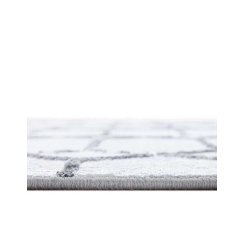 Tapis ivoire / gris Isayana, Octogone 5 pi 3 po x 5 pi 3 po