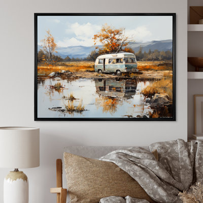 Charme de van de camping - Art mural de salon de camping