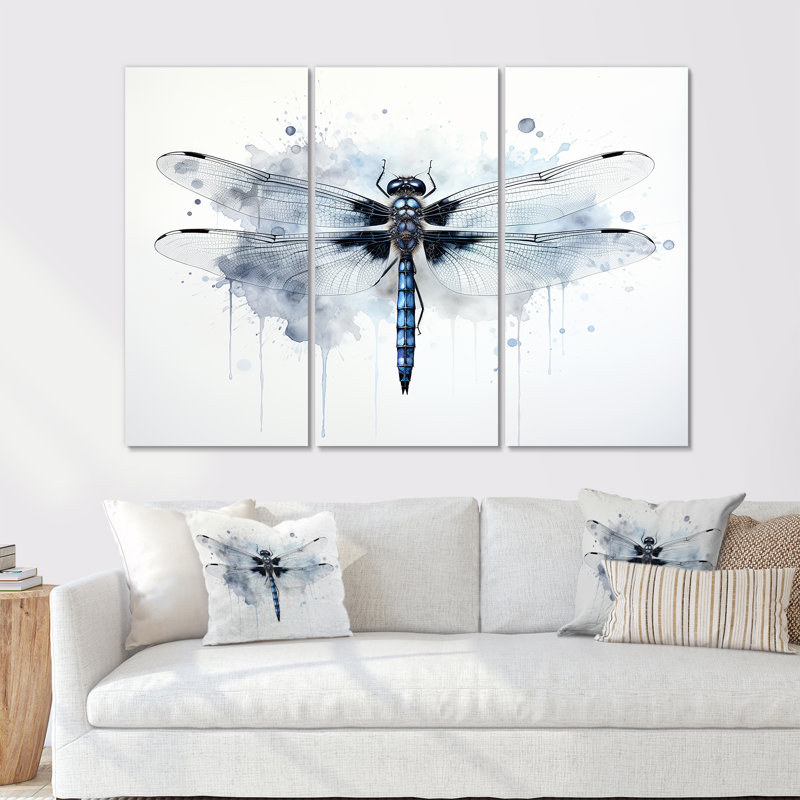 Dragonfly Elegance I - ensemble de reproductions d'art mural, H 32 po x l 48 po