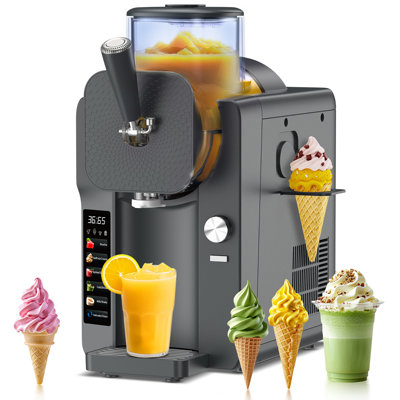 Ice Cream Maker, Soft Ice Cream Machine Makers & Slushy Machine For Home, For Smoothies, Milkshakes, Cocktails, And Various Flavours Of Ice Cream