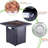 Hotham Square Stainless Steel Propane Smokeless Fire Pit Table with Lid
