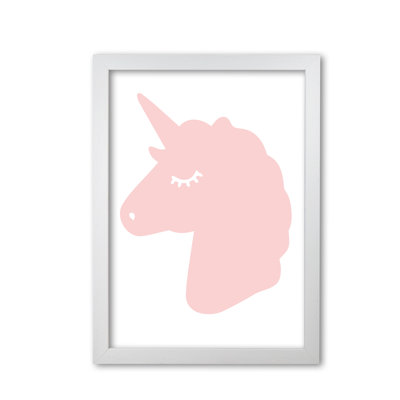 Pink Unicorn Head - Print