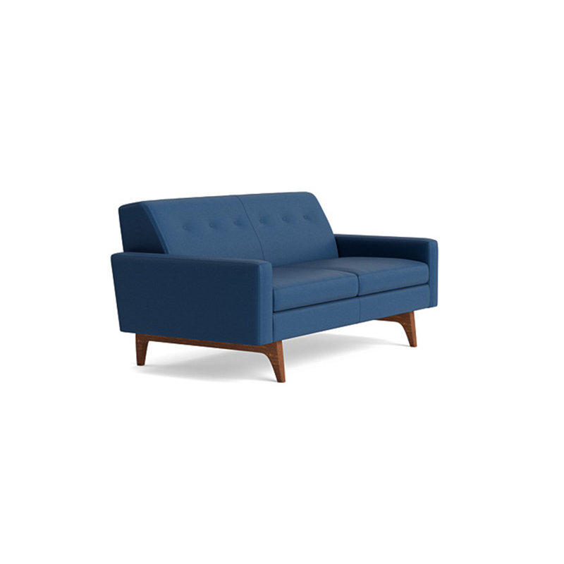 Tyler Leather Loveseat (70"), Leather - Deep Blue