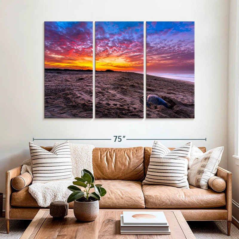 Gillard Escobilla Beach Turtles, 42" H x 65" W