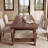 86.61" Extra Long Solid Wood Dining Table, Rectangle Kitchen Table for 6-8