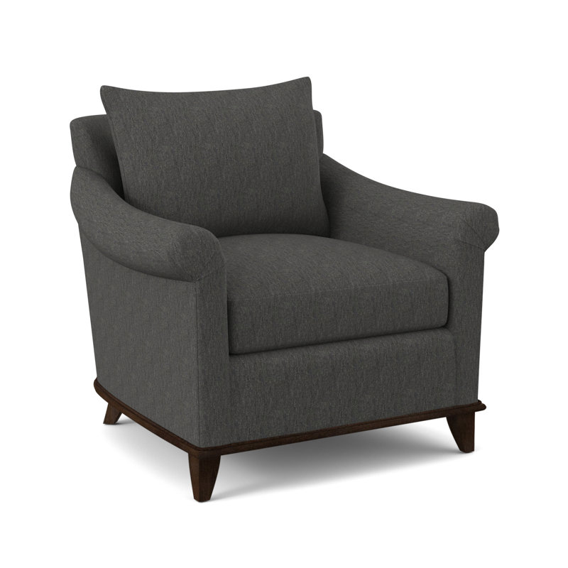 Drake Armchair, American Walnut, Nimes Denim
