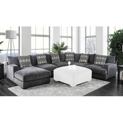 Upholstered U-Shaped Sectional Right Hand Facing