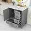 Ensemble de meuble-lavabo 30 po avec lavabo en céramique, armoire de rangement et 3 tiroirs-1817015562