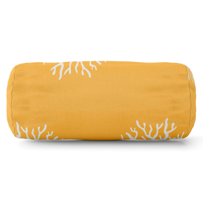 Outdoor Bolster Throw Pillow, Yellow