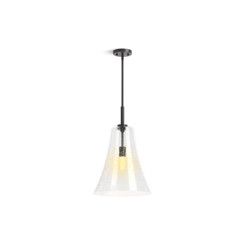 Simplice 14 In. Pendant, Matte Black, 65.75" H x 14" W x 14" D