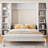 Queen Size Murphy Bed With Desk And Bookshelf (Bookshelf)