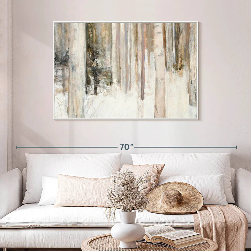 Lumière chaude d'hiver II, Cadre flottant doré, 37 po x 25 po