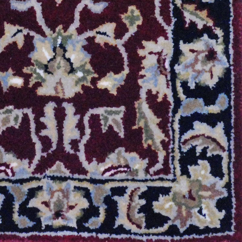 Tapis oriental rouge / noir fait à la main Oriental