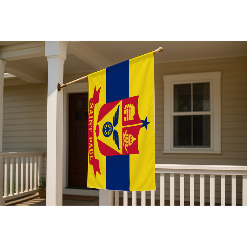 Drapeau Saint Paul City - drapeau extérieur, 24" H x 36" W