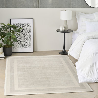 Dkny Grand Street 3'11" x 5'11" Ivory Taupe Modern Indoor Rug
