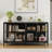 Aydee 55'' W Sideboard With Glass Doors And Led Lights-466846580