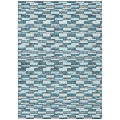 Tapis bleu sarcelle lavable à l'extérieur 3 pi x 5 pi bleu sarcelle