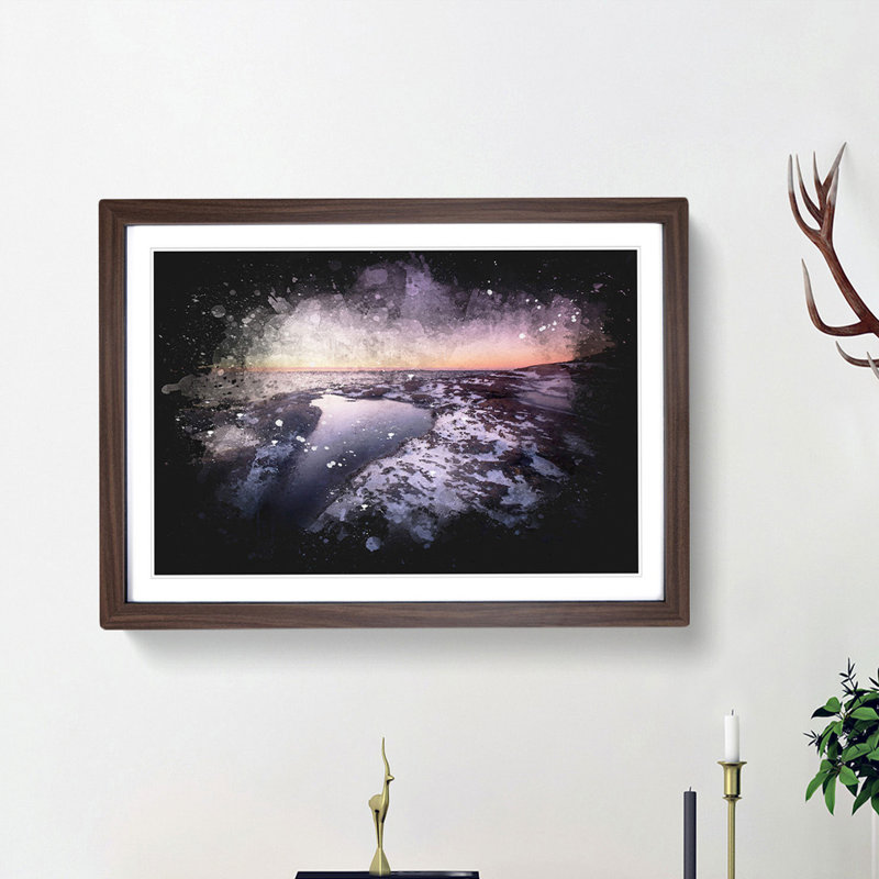 Ice Pool in Helsinki Finland - Picture Frame Graphic Art Print, 24cm H x 33cm W x 2cm D, Walnut Framed