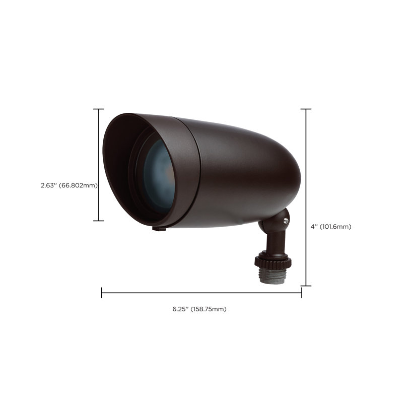 Projecteur de paysage à DEL 9 watts RVB et finition bronze blanc réglable 2700K-5000K, H 4 po x l 2,63 po x P 6,25 po, 9 W