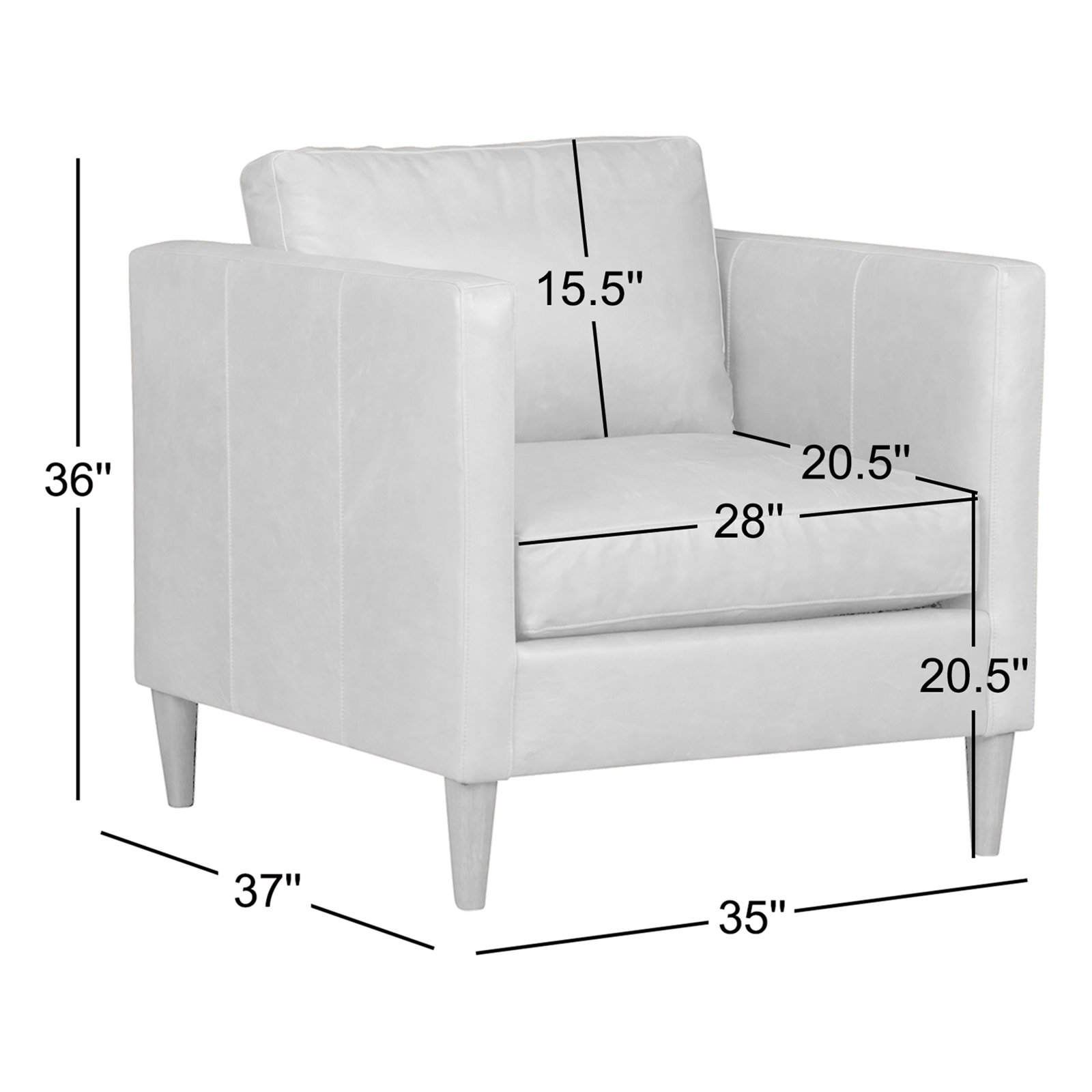 Clifford Upholstered Armchair, Cordoba Camel Top Grain Leather